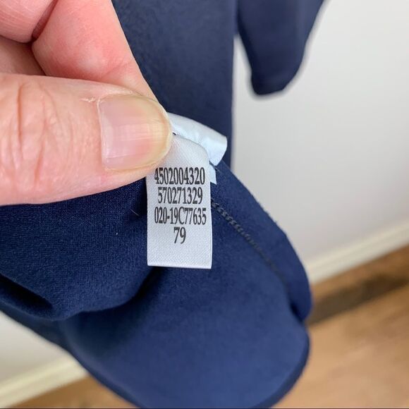 Chico’s Navy Vegan Leather/Suede Jacket Topper XS/2 - Picture 11 of 15